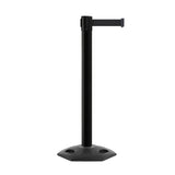 Retractable Belt Barrier Stanchion, Heavy-Duty Rubber Base, 16 ft Belt - Montour Line MSR650