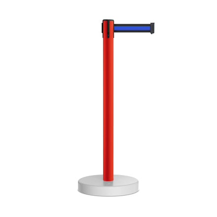 Retractable Belt Barrier Stanchion, Water Fillable Base, Red PVC Plastic Post, 11 Ft  Belt - Montour Line MSH630
