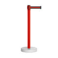 Retractable Belt Barrier Stanchion, Water Fillable Base, Red PVC Plastic Post, 13 Ft  Belt - Montour Line MSH630