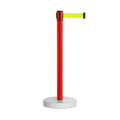 Retractable Belt Barrier Stanchion, Water Fillable Base, Red PVC Plastic Post, 11 Ft  Belt - Montour Line MSH630