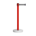 Retractable Belt Barrier Stanchion, Water Fillable Base, Red PVC Plastic Post, 13 Ft  Belt - Montour Line MSH630