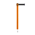 Retractable Belt Barrier Stanchion, Mini Socket Base, Orange Post, 9 ft Belt - Montour Line MSX630SK