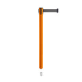 Retractable Belt Barrier Stanchion, Mini Socket Base, Orange Post, 9 ft Belt - Montour Line MSX630SK