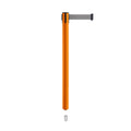Retractable Belt Barrier Stanchion, Mini Socket Base, Orange Post, 9 ft Belt - Montour Line MSX630SK