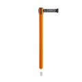 Retractable Belt Barrier Stanchion, Mini Socket Base, Orange Post, 9 ft Belt - Montour Line MSX630SK