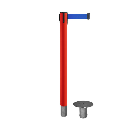 Retractable Belt Barrier Stanchion, Removable Base, 16 ft Belt - Montour Line MX650R