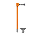 Retractable Belt Barrier Stanchion, Removable Base, Orange Post, 35 ft Belt - Montour Line MSX760R