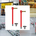 Retractable Belt Barrier Stanchion, Removable Base, Red Post, 35 ft Belt - Montour Line MSX760R