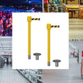 Retractable Belt Barrier Stanchion, Removable Base, Yellow Post, 35 ft Belt - Montour Line MSX760R