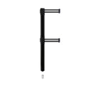Retractable Dual Belt Barrier Stanchion, Mini Socket Base, Black Post, 13 ft Belt - Montour Line MX630DSK