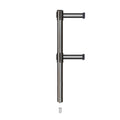 Retractable Dual Belt Barrier Stanchion, Mini Socket Base, Satin Stainless Steel Post, 9 ft Belt - Montour Line MX630DSK