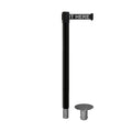 Retractable Belt Barrier Stanchion, Removable Base, Black Post, 11 Ft. Belt - Montour Line MX630R