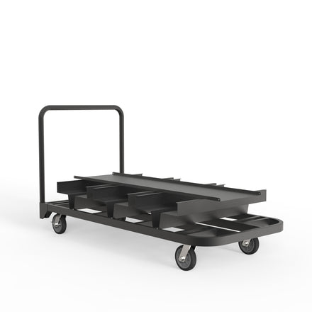 Vertical Stanchion Storage Cart, 18 Post - Montour Line