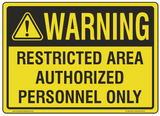 Warning Sign for Expandable Barriers