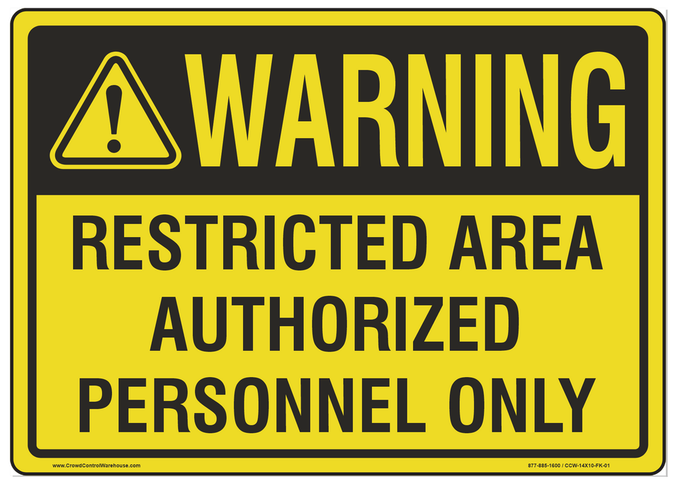 Warning Sign for Expandable Barriers