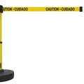 Banner Stakes PLUS Line Stanchion with 15 ft Belt Head, Stake, and Base