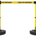 Set of 2 PLUS Line Stanchions with 15 ft Belt Head, Stake, and Base - Banner Stakes