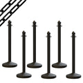 Medium Duty Plastic Stanchion Posts and Chain Kit with (6) Posts and 50 Ft. of Chain - Montour Line