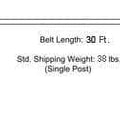 Single Line Indoor/Outdoor Retracta-Belt Barrier with 30 Ft. Belt