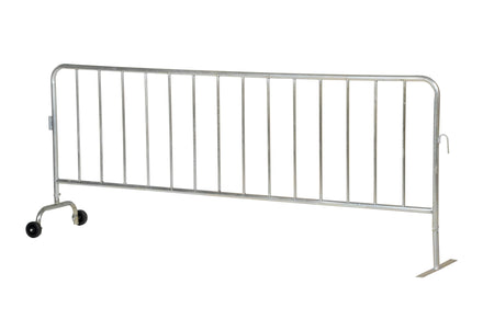 Crowd Control Interlocking Barricades - Galvanized Finish