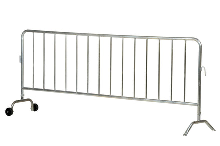 Crowd Control Interlocking Barricades - Galvanized Finish