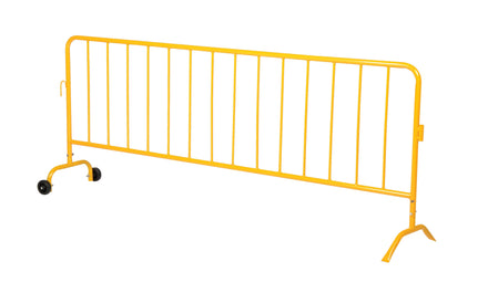 Crowd Control Interlocking Barricades - Powder Coat Safety Yellow Finish