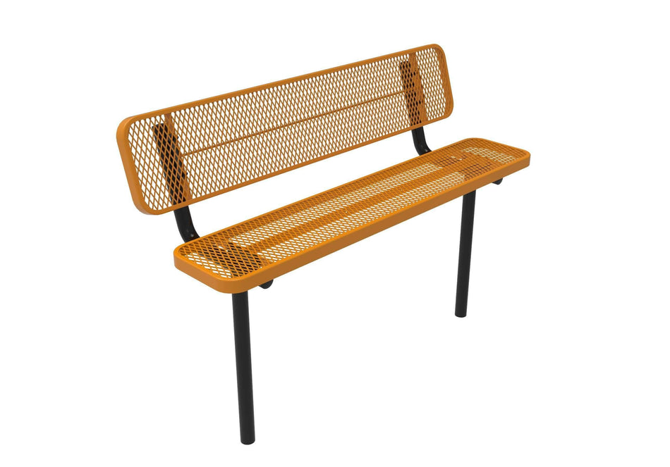 Player’s Park Bench with Back - Diamond Pattern