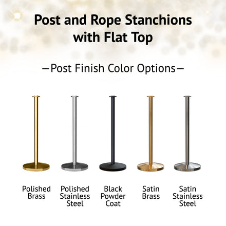 Flat Top Post and Rope Stanchion Kit - Montour Line