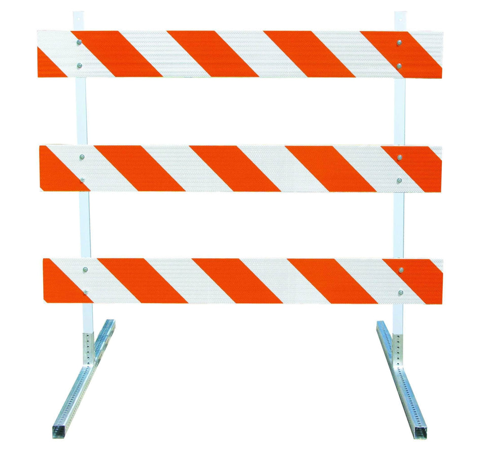 Power Post Type III Plastic Post Steel Legs Traffic Barricade