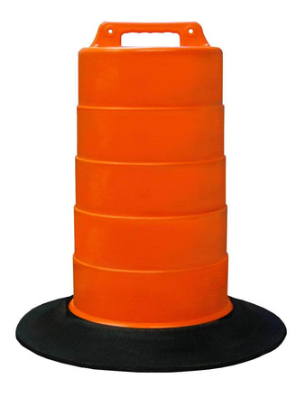 Commander Traffic Barrel with Reflective Tape and Tire Ring Base Option