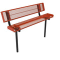Rolled Park Bench with Back - Diamond Pattern