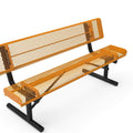 Rolled Park Bench with Back - Diamond Pattern