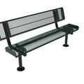 Rolled Park Bench with Back - Diamond Pattern