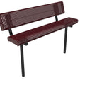 Rolled Park Bench with Back -  Circular Pattern