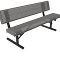 Rolled Park Bench with Back -  Circular Pattern