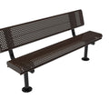 Rolled Park Bench with Back -  Circular Pattern