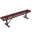 Rolled Park Bench without Back -  Slatted Steel