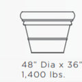 Terrene II Large Round Concrete Planter