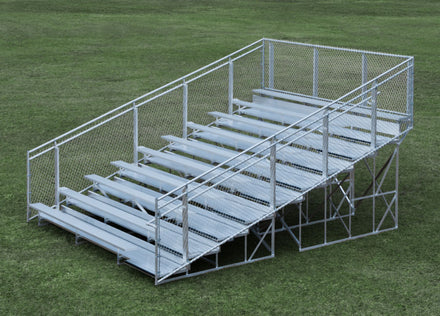 Galvanized Steel Elevated Bleachers - 5, 10, 15 Rows