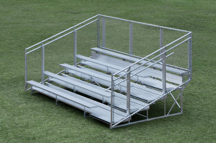 Galvanized Steel Elevated Bleachers - 5, 10, 15 Rows