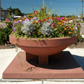 Round Concrete Pedestal Planter