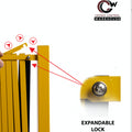 Metal Expandable Barricade, 16 Ft. and 11 Ft - Trafford Industrial