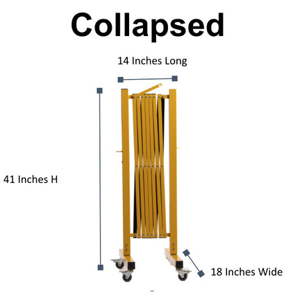 Metal Expandable Barricade, 16 Ft. and 11 Ft - Trafford Industrial