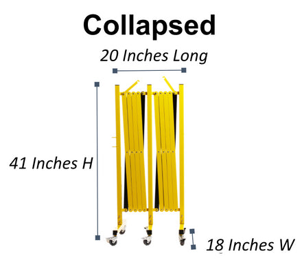 Metal Expandable Barricade, 16 Ft. and 11 Ft - Trafford Industrial