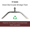 Barricade in a Box™ - Heavy Duty Interlocking Steel Barricade, 8.5 Ft. - Angry Bull Barricades
