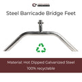 20 Pack - 8.5 Ft Hot-Dipped Galvanized Steel Barricades