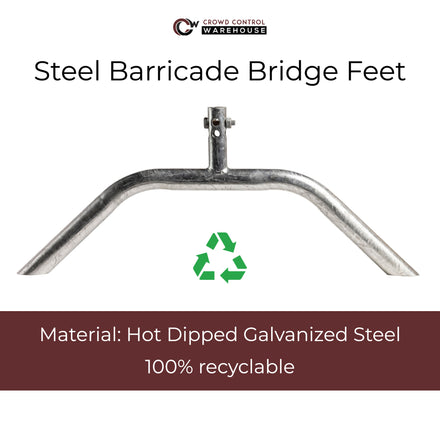 20 Pack - 8.5 Ft Hot-Dipped Galvanized Steel Barricades