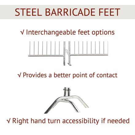 Barricade in a Box™ - Heavy Duty Interlocking Steel Barricade, 8.5 Ft. - Angry Bull Barricades