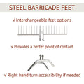 Barricade in a Box™ 2.0, 2-Piece Lightweight Hot Dipped Steel, 8.5 Ft. - Angry Bull Barricades