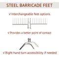 Lightweight Hot-Dipped Galvanized Steel Barricade, 8.5 Ft. - Angry Bull Barricades